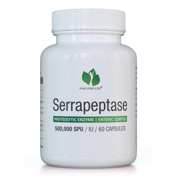 SERRAPEPTASE 500000 SPU hohe Wirksamkeit ohne Füllstoffe 60 Kapseln 60 Tage