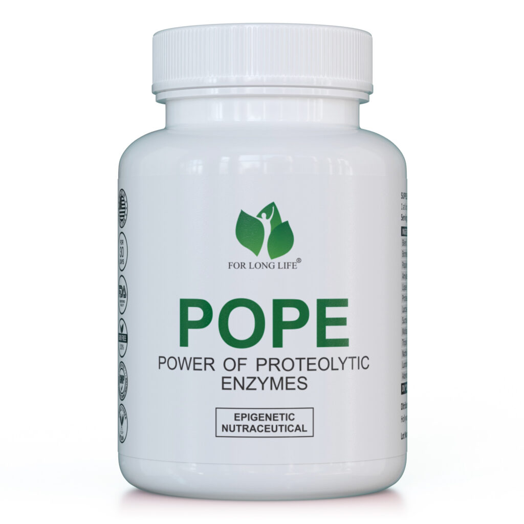 POWER OF PROTEOLYTIC ENZYMES 12 enzymů + lumbrokináza nattokináza ATP 90 kapslí 60 dní